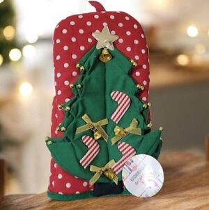 Ritz Kitchen Friends Cotton Oven Mitt Christmas Tree New Festive Holiday Gift